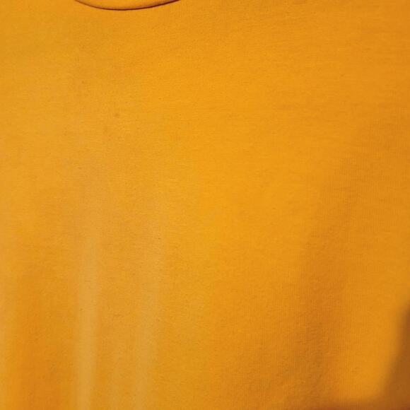 Zara, M | Yellow Oversized Boho T-Shirt With Embroidered Floral Edge - Picture 5 of 6